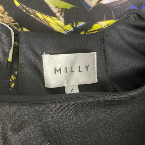 Milly Black and Multicolor Patterned Dress - Picture 8 of 11